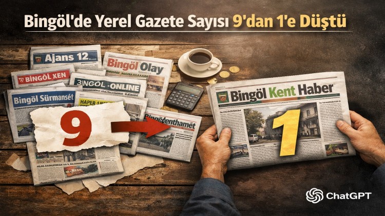 Bingöl’de yerel gazete sayısı birleşmeler sonucunda 9’dan 1’e düştü