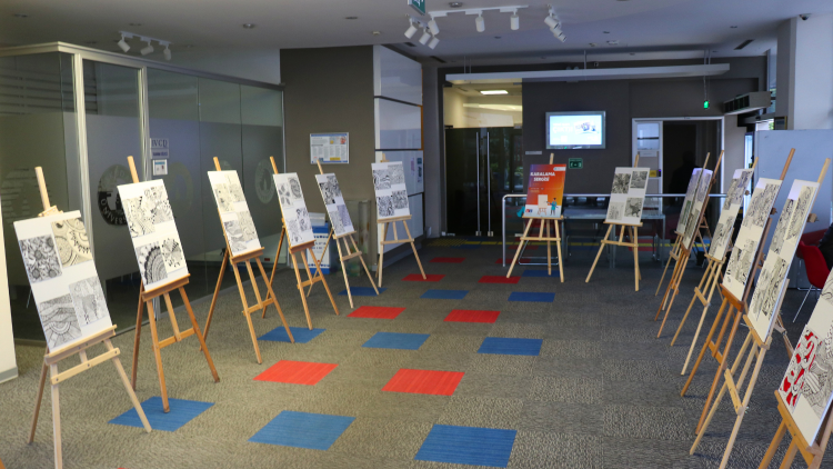 Görsel İletişim Tasarımı öğrencilerinden karalama sergisi