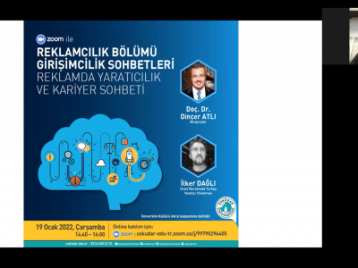 Reklamcılık Bölümü Girişimcilik Sohbetleri'ne Cheil Worldwide Turkey ajansından yaratıcı yönetmen İlker Dağlı konuk oldu