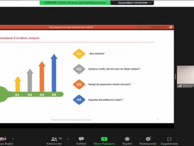 “İş Hayatına Yeni Adım Atacaklar İçin Kariyer” adlı seminer çevrimiçi gerçekleştirildi.
