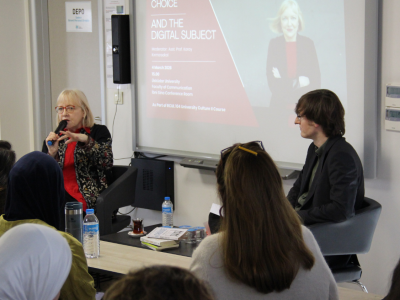 Renata Salecl İletişim Fakültesi öğrencileriyle bir araya geldi.