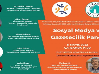 Sosyal medya ve gazetecilik paneli gerçekleştirilecek (duyuru)