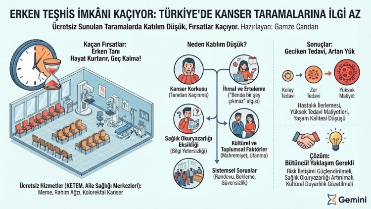 Türkiye’de kanser taramalarına ilgi az